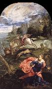 TINTORETTO, Jacopo Saint George,The Princess and the Dragon oil painting picture wholesale